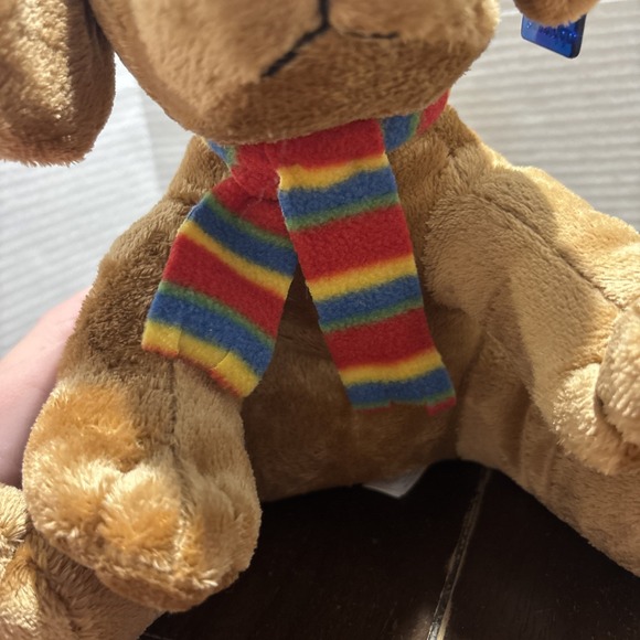 Applause FLUFF Puppy Dog Plush Floppy Stuffed Animal Russ Berrie 9 Inch Scarf - Picture 6 of 6